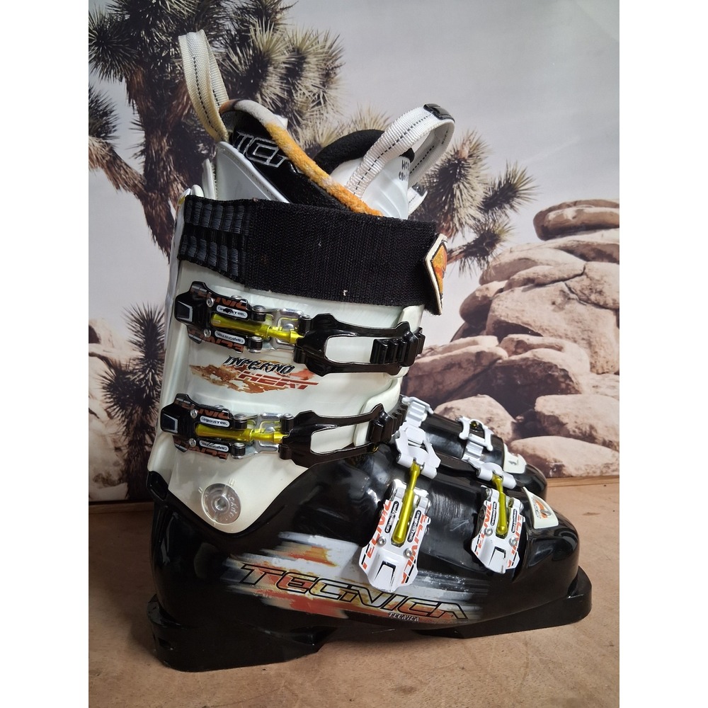 Tecnica Inferno Heat Womens Ski Boots White Black Orange Size 24.5 US 7.5